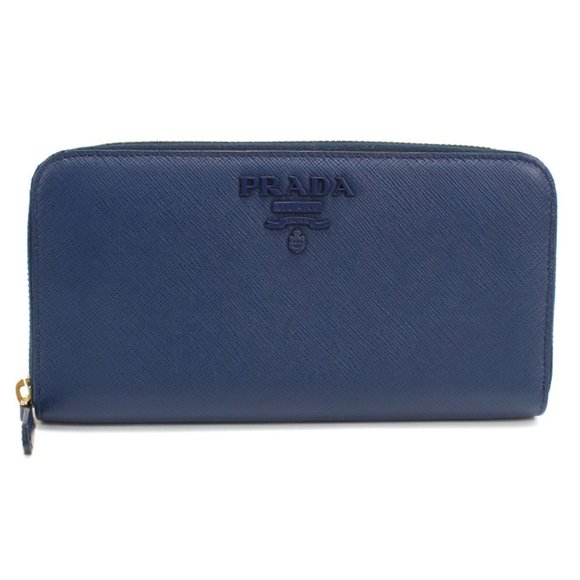 PRADA Prada long wallet with zip-around closure, men's, blue - Picture 1 of 7